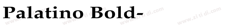 Palatino Bold字体转换